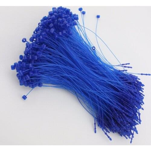 1000Pcs/Lot 5'' Garment Hang Tag Fastener 13cm Tag Pins Nylon Hang Tags Strings Blue