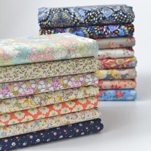 140CMx50CM flower Poplin cotton fabric crafts summer apparel dress patchwork fabric for hair bow sewing tissue cotton cloth