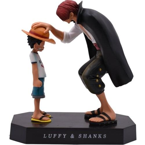 15cm Anime One Piece Four Emperors Shanks Straw Hat Luffy PVC Action Figure Going Merry Doll Collectible Model Toy Figurine