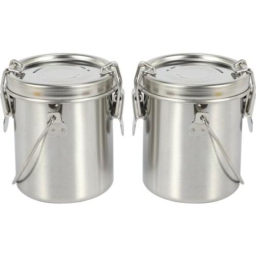 2 Pack Artist Portable Painting Brush Washing Bucket Wash Pen Pot Stainless Steel Watercolor Oil Paint Brush Washer Art Supplies