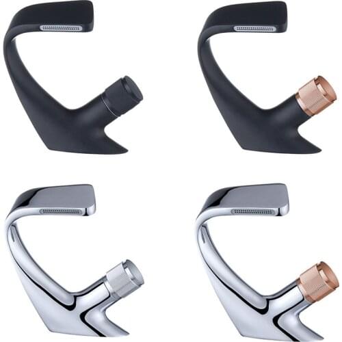 4 Style Brass Basin Hot and Cold Faucet Waterfall Bathroom Sink Faucet Big Round Spout Chrome Mixer Tap