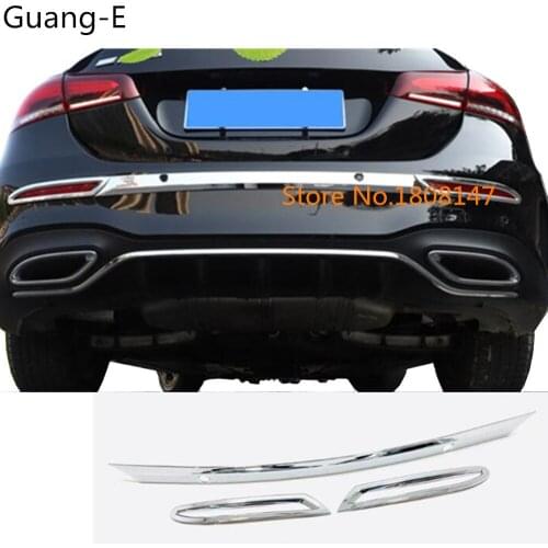 Car Rear back Bumper fog light trim trunk plate frame lamp protect panel For Mercedes Benz A Class W177 A180 A200 A250 2019 2020