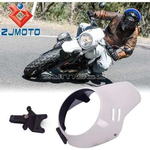 White Motorcycle ABS Plastic Cafe Racer Headlight Fairing Windshield Kits For BMW R nineT R9T Urban G/S Scrambler 2016-2019