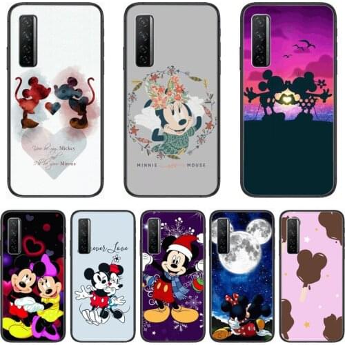 Phone Mobile Case TPU Disney Cute Minnie Mouse Phone Case For Huawei Nova p10 lite 7 6 5 4 3 Pro i p Smart ZBlack Etui 3D Coqu