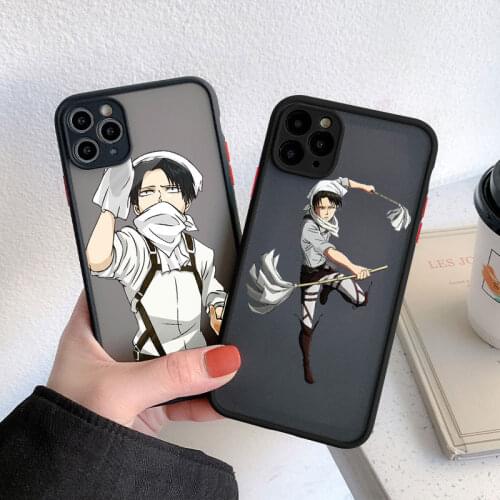 Japanese Anime Attack On Titan Phone Case for iPhone 12 11 Pro Max 12 Mini X XS Max XR 8 7 6 6s Plus Hard Matte Cover Fundas