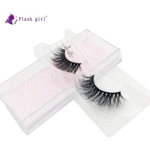 Flash Girl New Design 3D Real Mink False Eyelashes Natural Thick Handmade Fake Eyelash Soft Lashes FG614