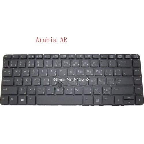 Laptop Keyboard For HP PROBOOK 640 645 640 G1 645 G1 Saudi Arabia AR With Pointing Stick SG-61210-X1A 6037B0088218 738688-171
