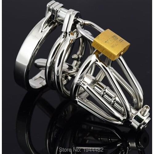 Short Chastity Belt Stainless Steel Male Chastity Device Penis Sleeve Sex Toys Sex Products Metal Adult Game For Men