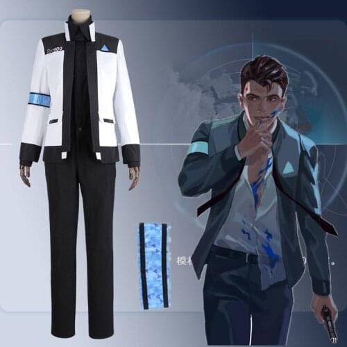 Detroit:Become Human Connor RK900 Agent Suit Uniform Cosplay Men and women Costume For Halloween cosplay Jackets full set