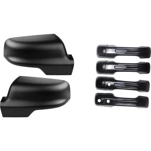 Rearview Mirror Cover For Dodge Ram 1500 2019-2021 Accessories Side Door Handle Cover Decorative Trim With Smart Keyhole