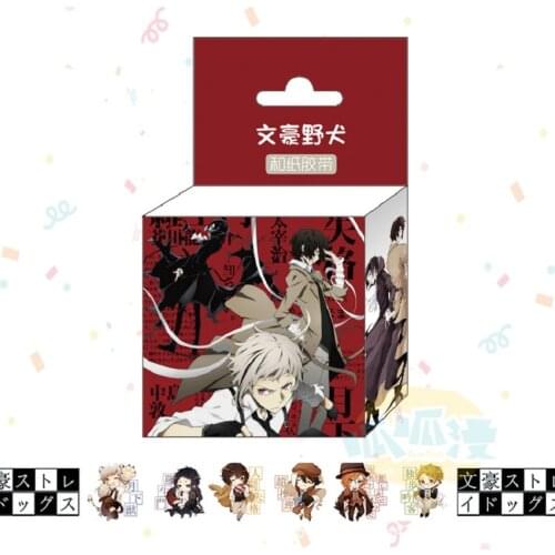 1.5cm*5m Anime Bungou Stray Dogs Cartoon Washi Tape Adhesive Tape DIY Scrapbooking Sticker Label Masking Tape