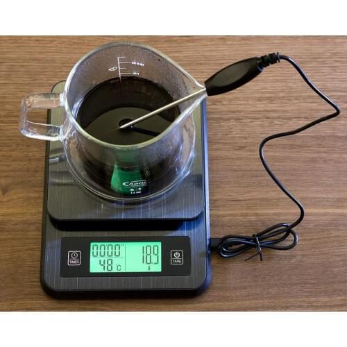 Multifunctional Hand Coffee Scale with Timer Temperature Probe Digital Kitchen Scale LCD Electronic Scale 3000G/1G
