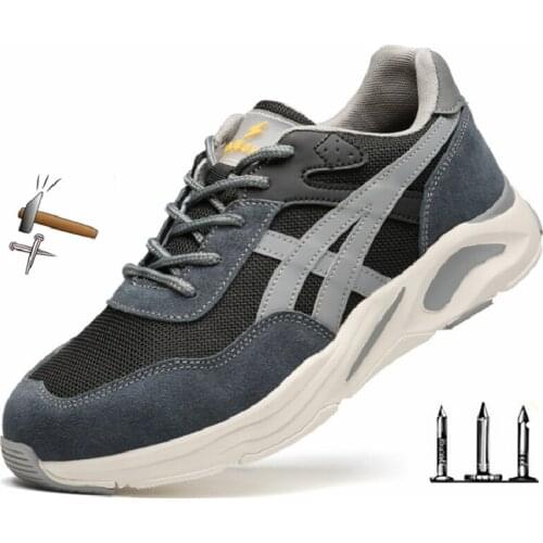 Men Work Safety Shoes Anti-puncture Working Sneakers Male Indestructible Work Shoes Men Boots Lightweight Men Shoes Safety Boots