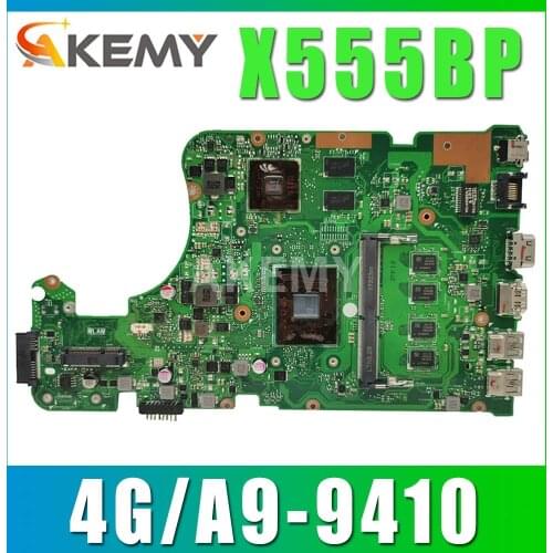 NEW SAMXINNO X555QG Laptop Motherboard for ASUS X555Q X555B X555BP K555B A555B K555Q original Mainboard 4GB-RAM A9-CPU R5-M420