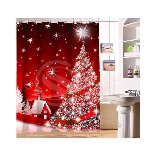 YY612f-247 New Custom Christmas Gift Modern Shower Curtain bathroom Waterproof lJ-w$247