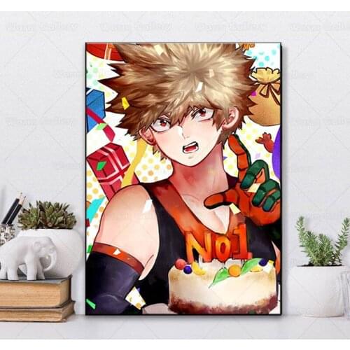 Anime Prints Poster My Hero Academia ​Canvas Painting Art Home Decor Cartoon Room Wall Pictures frame