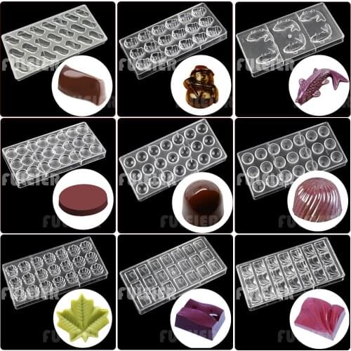 Polycarbonate Chocolate Mold For Baking Chocolate Candy BonBon Mould Cake Decoration Patisserie Mold Confectionery Tool Bakeware