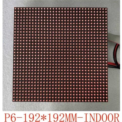 Indoor full color p6 led panel 192*192mm hub75 led screen module for indoor led display Shopping Center Adverti
