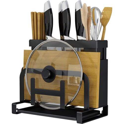 Sturdy Pot Lid Holder Storage Rack Chopping Board Organizer Pot Lids Racks Stove Stand Holder Shelf Pantry Kitchen Accessories