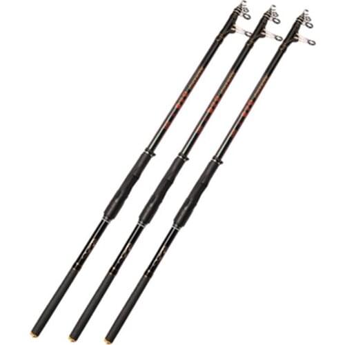 Folding Guide Ring Violent Fishing Rod 3.6-4.8M Carbon Telescopic Spinning Rod Test 50-150g Casting Feeder Pole NO.4 Rod