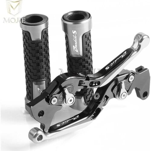 Motorcycle CNC Folding Brake Clutch Levers Handlebar Hand Grips For Suzuki GSF650/GSF650S/GSF650N GSF650 GSF 650 S N BANDIT