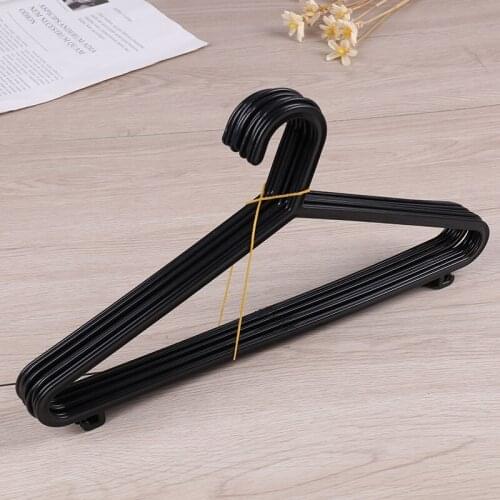 1/10pcs Black Adult Clothing Hanger Plastic Hangers Household Clothes Dress Organizer Dry Clothes Hanging Rack