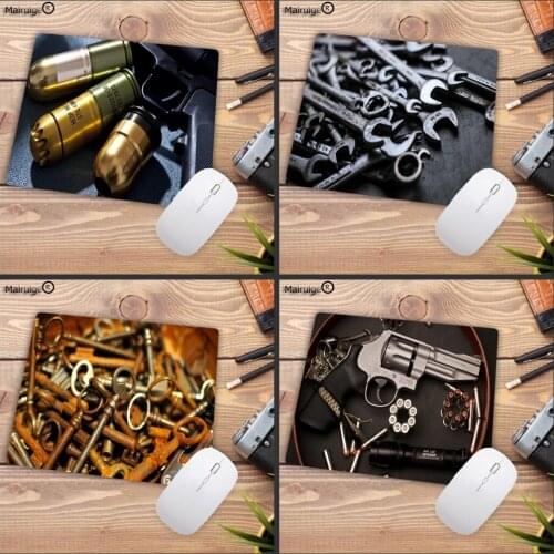 Mairuige Gun Tool Picture Custom Design Rectangle Gaming Computer Waterproof Mouse Pads Small Size for 180x220x2mm 250X200X2MM