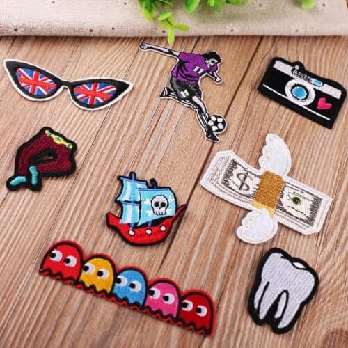 Embroidery cloth stickers computer embroidery badge cute DIY flying money camera purse clothes decoration patch stickers