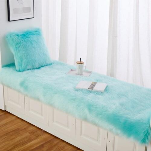 High Quality Soft Sheepskin Fluffy Window Sofa Big Area Rugs Faux Fur Plush Wool Large Carpets for Living room Bedside Floor Mat