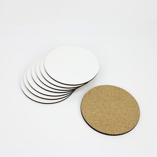 100pcs/lot Sublimation Blank Coaster MDF Wood DIY Customed Cup Pad Slip Insulation Mat Pad For Sublimation Print