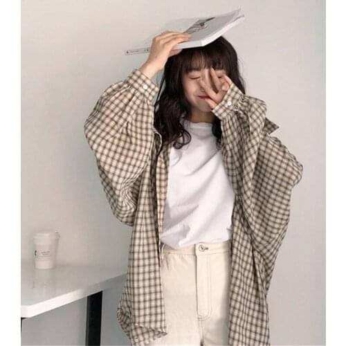 ASFYLSA Women's Plaid Shirts