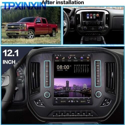 Android 10.0 Tesla Style IPS Screen For GMC Sierra 2015 2016 2017 2018 Car Radio Multimedia Auto DVD Player Navigation GPS 2 din