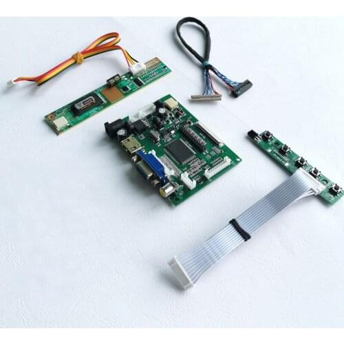 For B141XN03/B141XN04 1024*768 notebook panel 2AV+VGA+Keyboard 14.1" LVDS 20pins 1CCFL LCD display controller board DIY kit