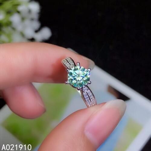 KJJEAXCMY boutique jewelry 925 sterling silver inlaid colored Mosang Diamond female ring support detection popular