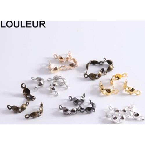 200pcs/lot Fit 4x7mm Ball Chain Connector Clasps End Crimps Beads End Clasp for DIY Necklace Bracelets Jewelry Making Findings