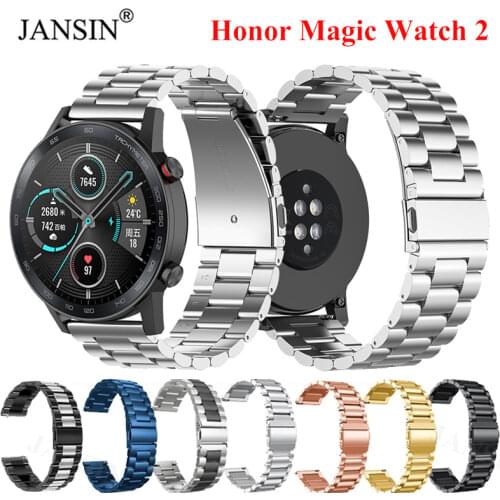 Watchband For Honor magic Watch 2 Bracelet Metal Strap For Huawei Honor Magic Watch 2 46MM 42MM Correa Stainless Steel Wristband