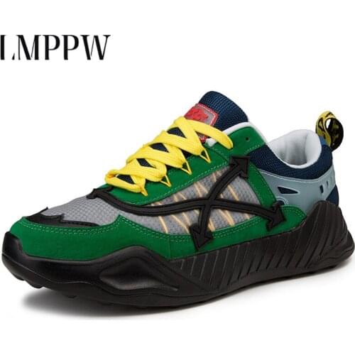 Men Sneakers Platform Casual Shoes Men Walking Footwear Breathable Mesh Men Shoes Men New Colorful Dad Shoes Trend Shoes 1.8a