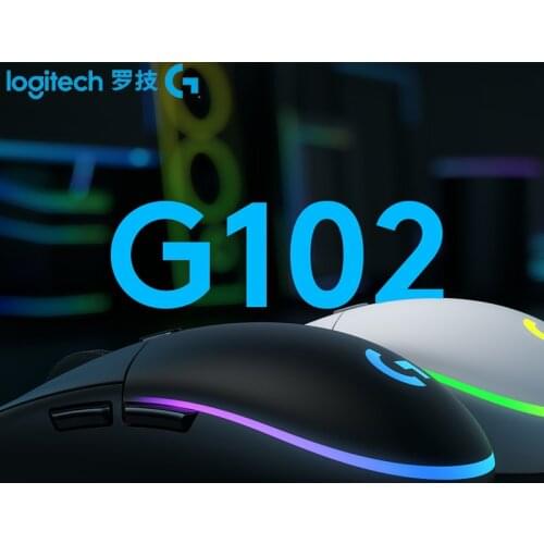 New Original Logitech G102 LIGHTSYNC RGB Gaming Wired Mouse Optical Wired Game Mouse Support Desktop/ Laptop