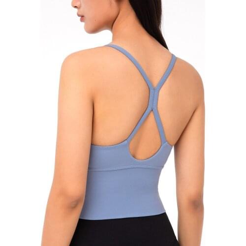 2021 New Sexy Sling Nude Yoga Vest Water Drop Beautiful Back Fitness Sports Underwear Women Running Bra Yoga Top