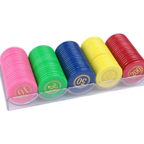 Poker Card Chip Storage Rack Box Transparent Acrylic Chip Card Box Five Grids 100pcs Pack 20 Pieces Per Grid Toy Table Game