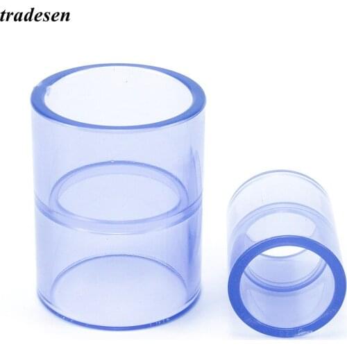 I.D75-160mm Transparent PVC Pipe Connector Straight Joint Garden Water Connectors Aquarium Drinking Water Fish Tank Tube Joints