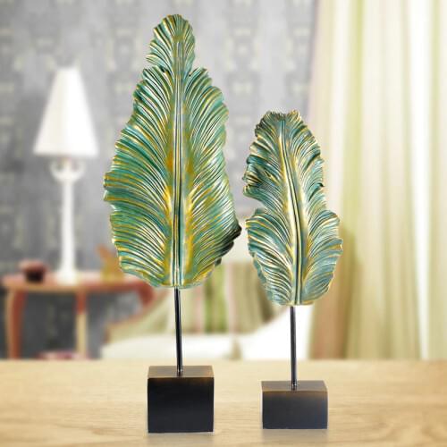 European style retro luxury office decor banana leaf Home Furnishing creative wedding gift ornaments