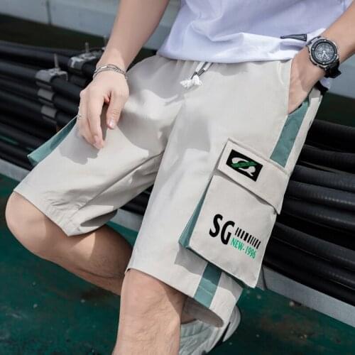 Short Pants Men Casual Hip Hop Pocket Streetwear Loose Cargo Shorts 2021 Summer Fashion High Street Bermuda Joggers Shorts