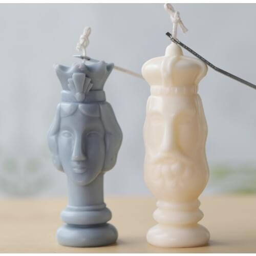 King/Queen Silicone 3D Candle Soap Mould DIY Candle Epoxy Mold Hand-made Soy Candles Aroma Wax Soap Molds