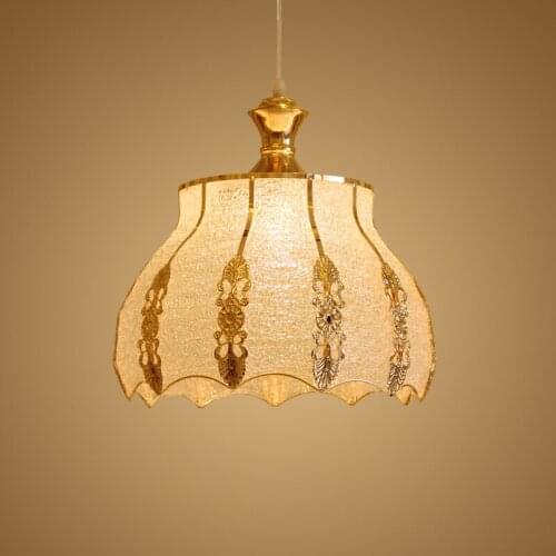 Modern Art Metal Hanging Light E27 Single Head European Romantic Acrylic Pendant Lamp Bedroom Restaurant Home Decor Fixture P682