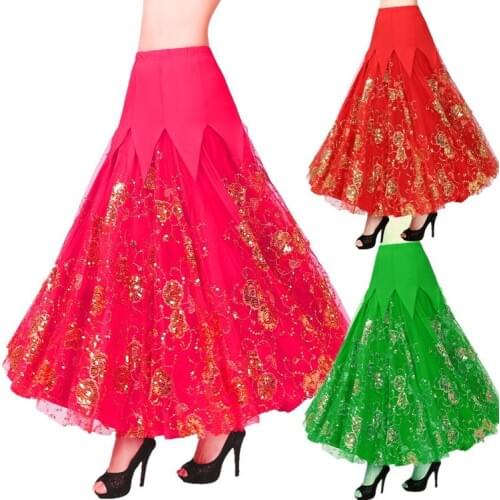 New ballroom skirt long ballroom dance skirts for women waltz standard ballroom skirts women