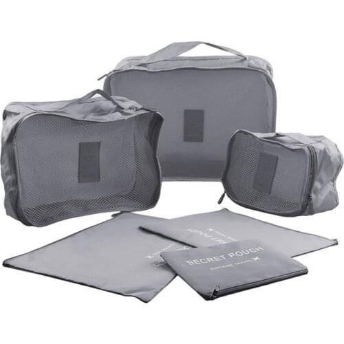 6 Pcs/Set Travel Storage Bag Oxford Fabric Foldable Waterproof 50 Liters Travel Storage Bag Cosmetics Quilts Travel Storage Bags