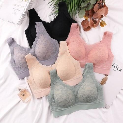 Womens Lace Bra Comfortable Bralette Push Up Bra Sexy Underwear Bras For Women Bralette Solid Color Female Lingerie Intimates