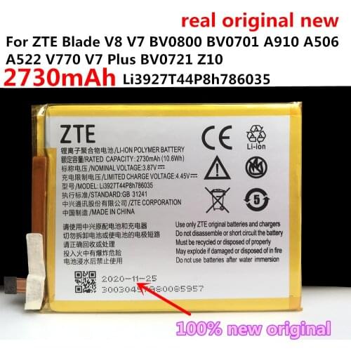 2020 New Original FOR ZTE Blade V8 BV0800 Battery Rechargeable Li-ion Built-in Mobile Phone Lithium Polymer Battery 2540mAh