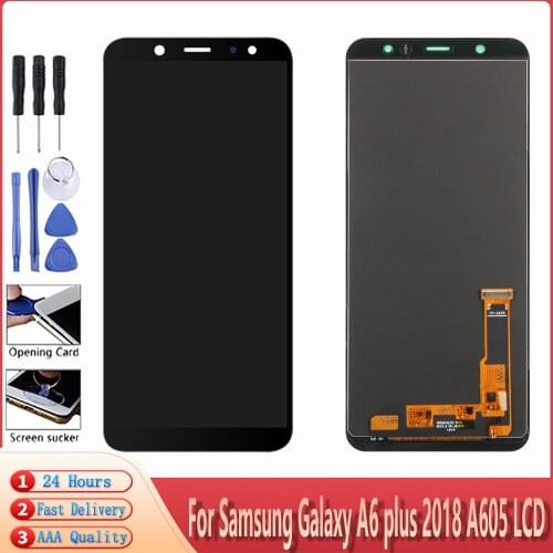 100% Tested For Samsung Galaxy A6 plus A605 A6+ LCD Display Touch Screen Digitizer Assembly Replacement LCD A605F A605FN A605G